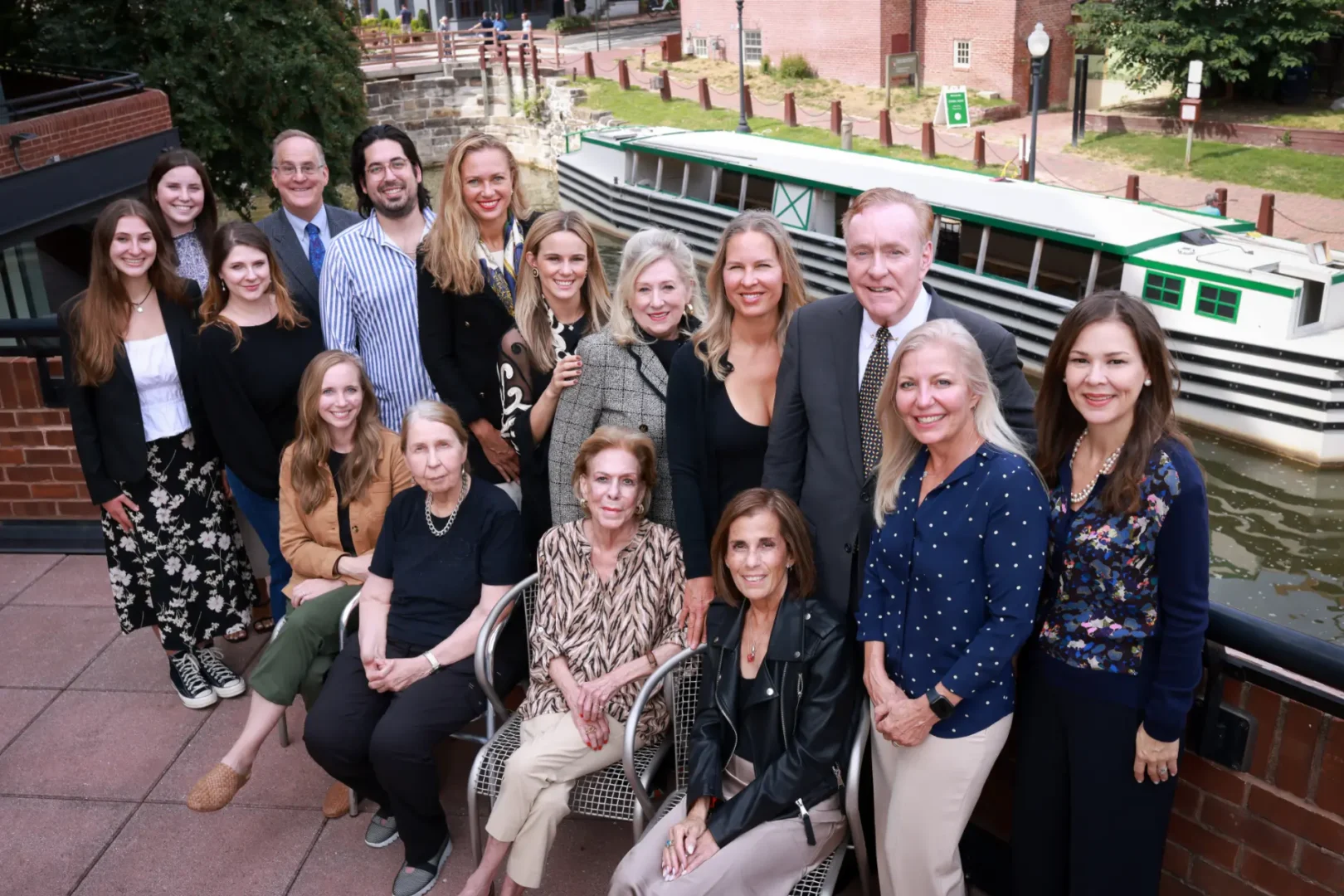 Georgetowner fashion lifestyle team group photo overlooking canal